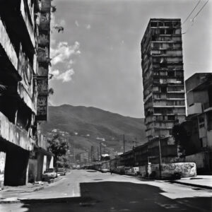 “Contraste Temporal: Caracas Futurista en Relieve”