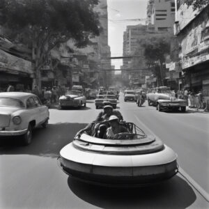 Futuro Aéreo: El Paisaje Futurista Venezolano en Monocromo