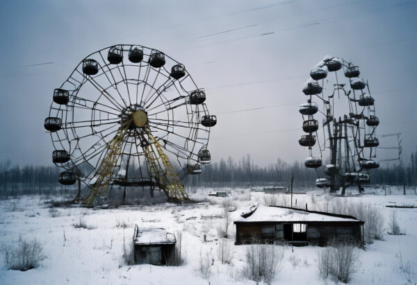 "El Silencio de Chernobyl: Desolación Invernal"