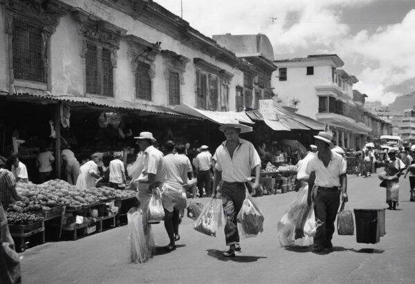 Imágenes en Monocromo: Retrato de un Mercado del Siglo XIX