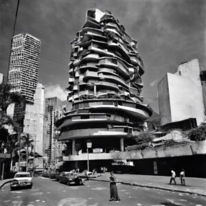 Futurismo y Tradición: Un Retrato en Blanco y Negro de la Arquitectura Venezolana