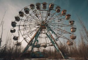 "Sombras de Chernobyl: La inocencia perdida bajo el resplandor lunar"