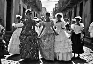 "Desfile de Moda Parisiense bajo el Sol Venezolano del Siglo XIX"