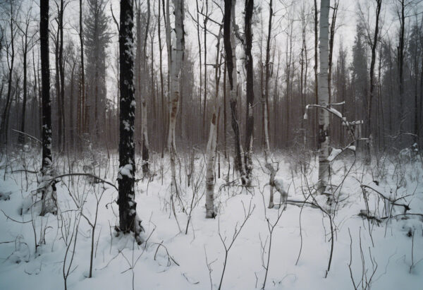 "Resiliencia Invernal en la Desolación de Chernobyl"