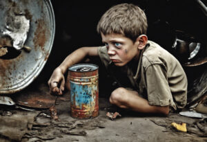 "Infancia en Ruinas: El Grito Silente del Hambre y la Guerra"