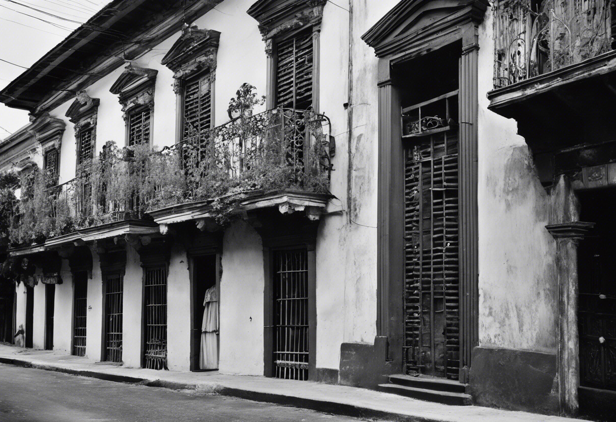 "Ecos de un Pasado Venezolano: Callejón en Blanco y Negro"