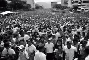 "Manifestación Política en Caracas: Siglo XIX".