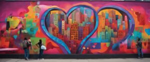 "Corazón Urbano: Un Mural de Amor por Van"