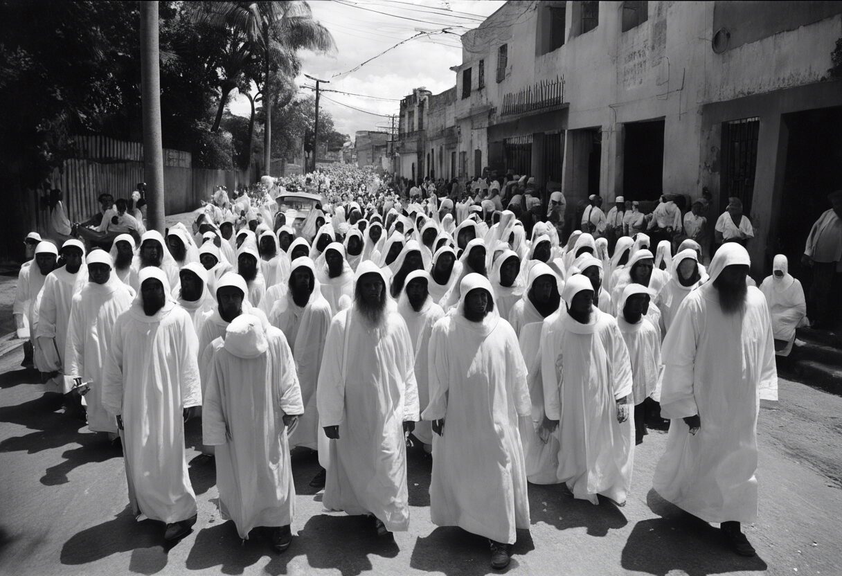 "Devoción y Tradición: Una Procesión Venezolana del Siglo XIX"