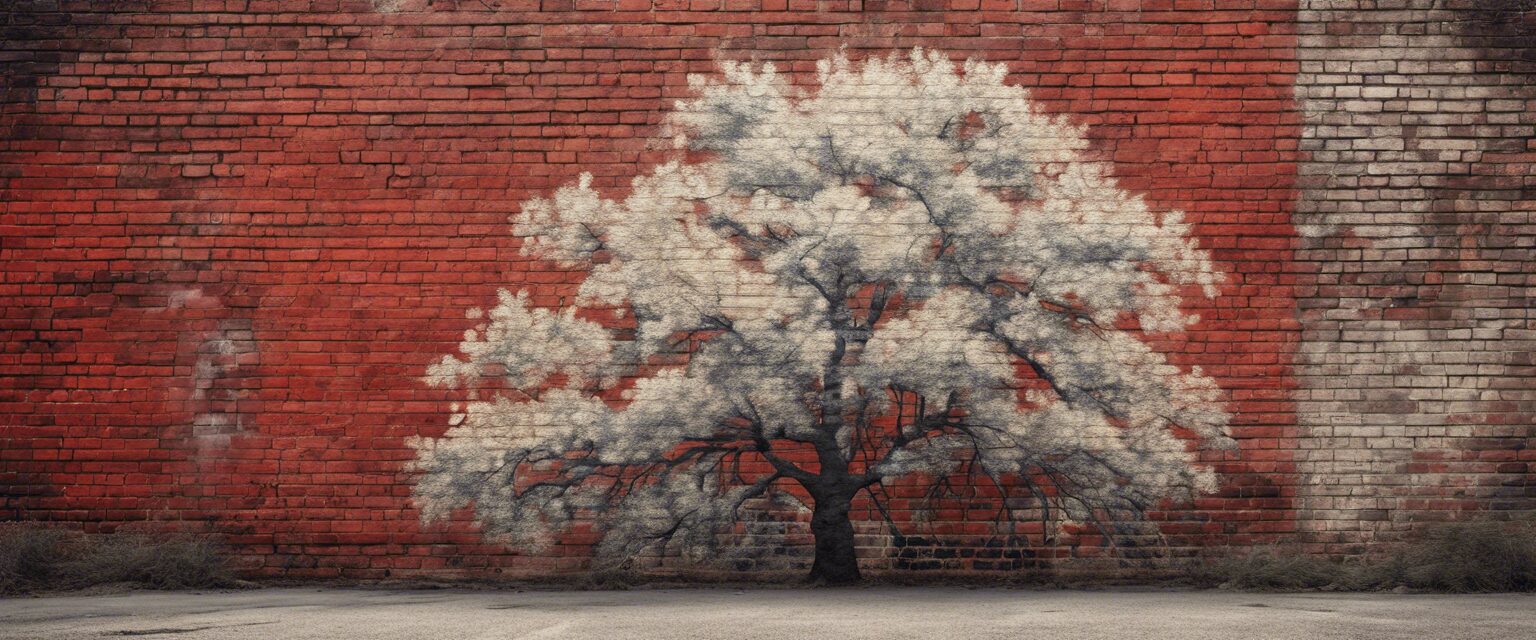 "Mural 'Sobre la Vida': Un árbol de la Vida en stencil"