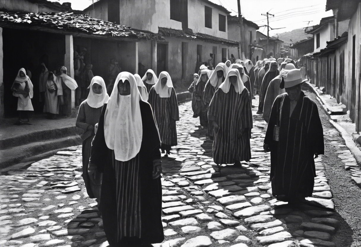 "Procesión religiosa: Un lienzo de fervor y tradiciones en la Venezuela del siglo XIX".