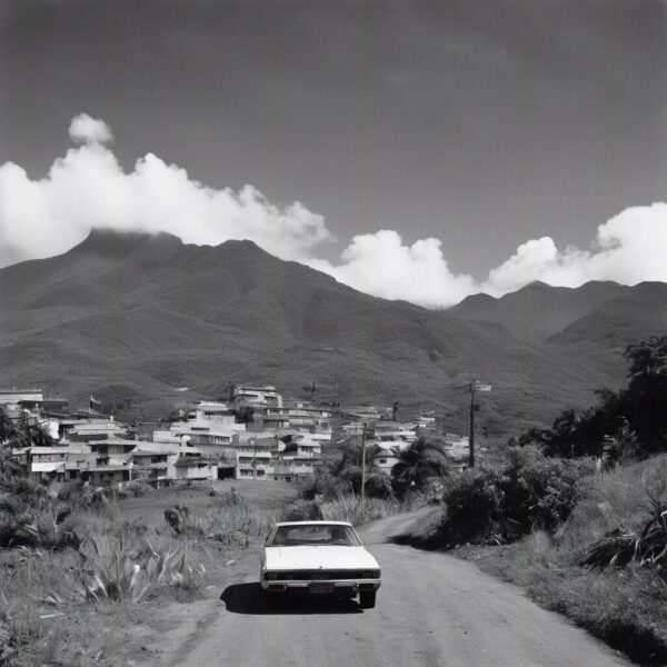 Escenas Futuristas en Vidrio: Venezuela en Blanco y Negro