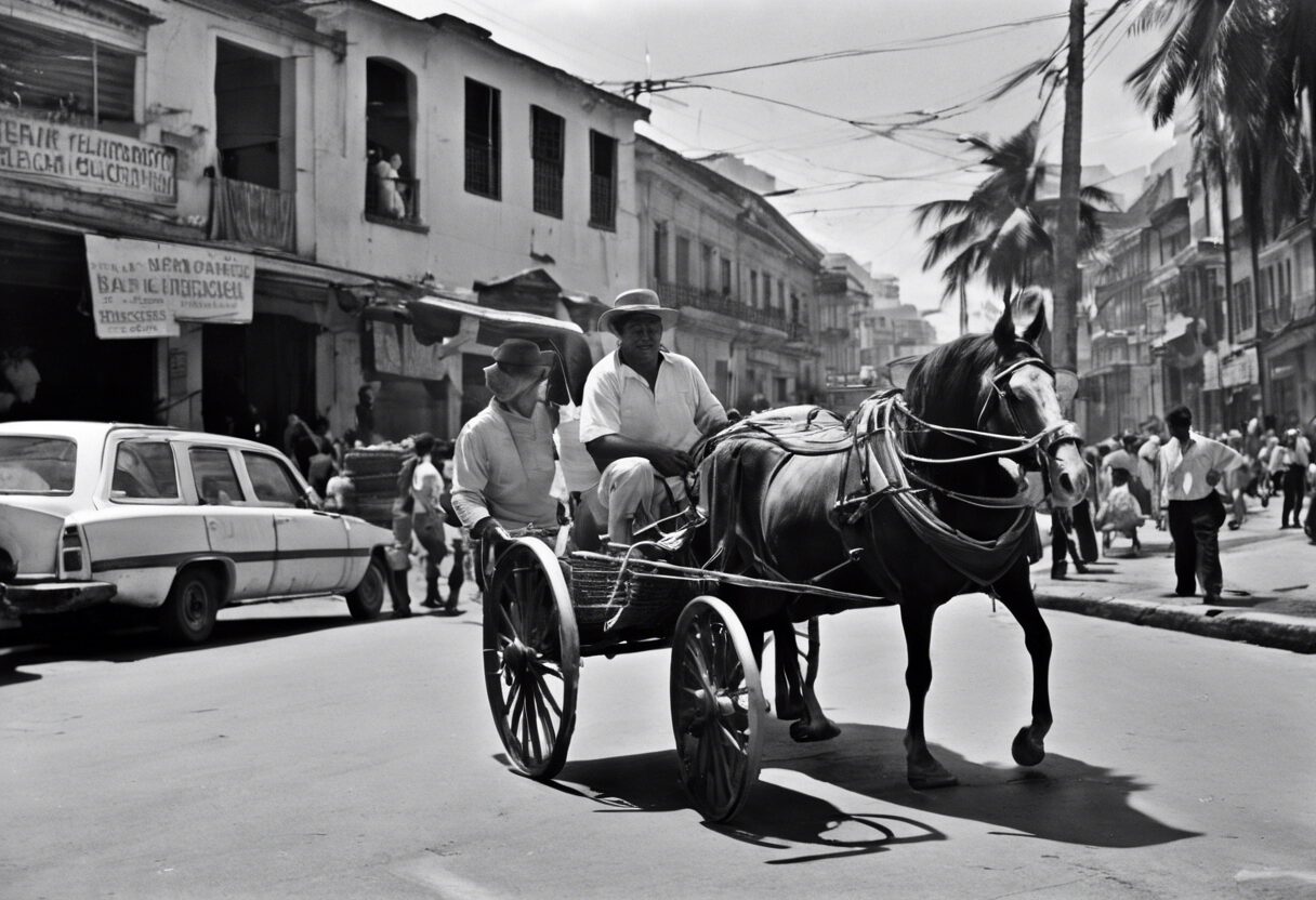 "Carruajes y Cobblestones: Un día en el mercado en la Venezuela del siglo XIX"