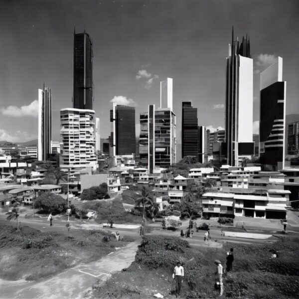 "Reflejos Futuristas en Monocromo: Venezuela"