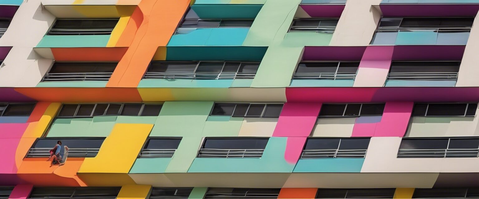 Ecos de Concreto y Color: Una fusión de arquitectura y artes plásticas