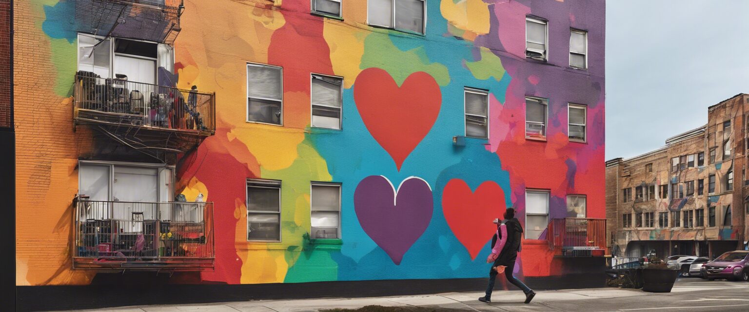 El mural urbano de "Amor Infinito"