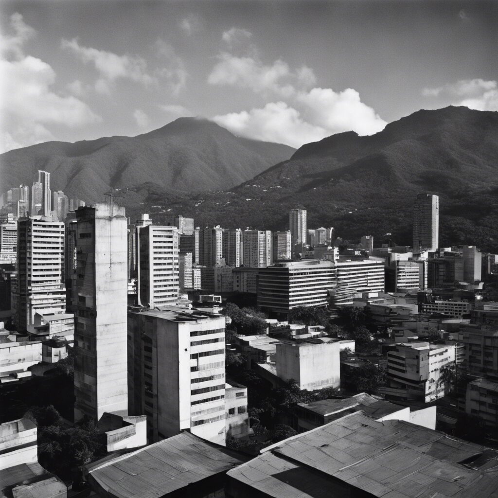 "Claroscuros de Caracas: Un Viaje en Blanco y Negro"