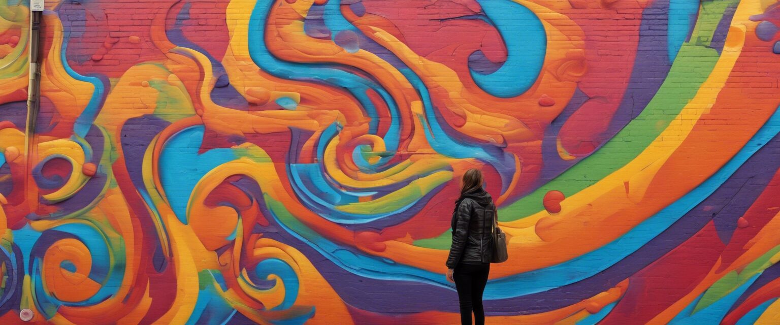 "Bailarines Cósmicos: Un Mural sobre el Amor"