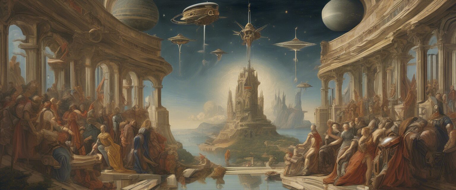  "Deidades Futuristas: Un encuentro cósmico"

