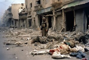  "Contraste en medio del caos: La realidad de la guerra en el Medio Oriente"

