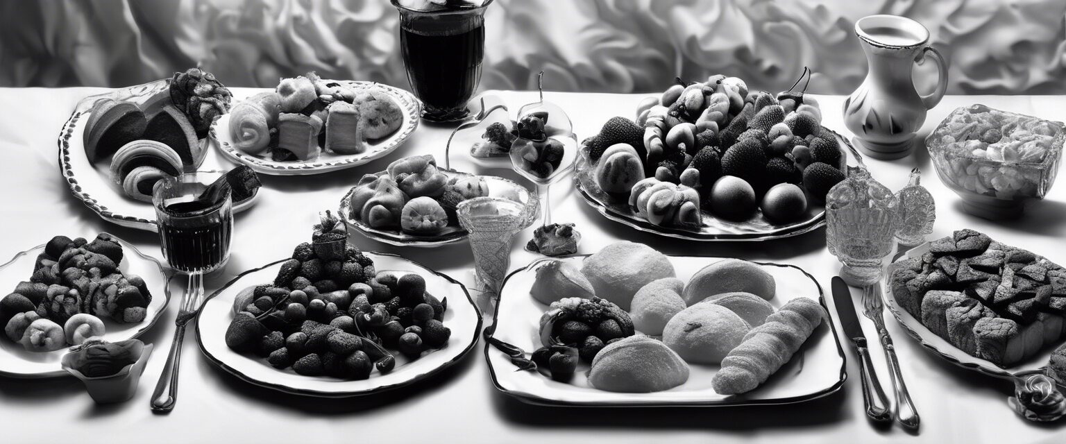  "Bodegón de la Gula en Blanco y Negro"

