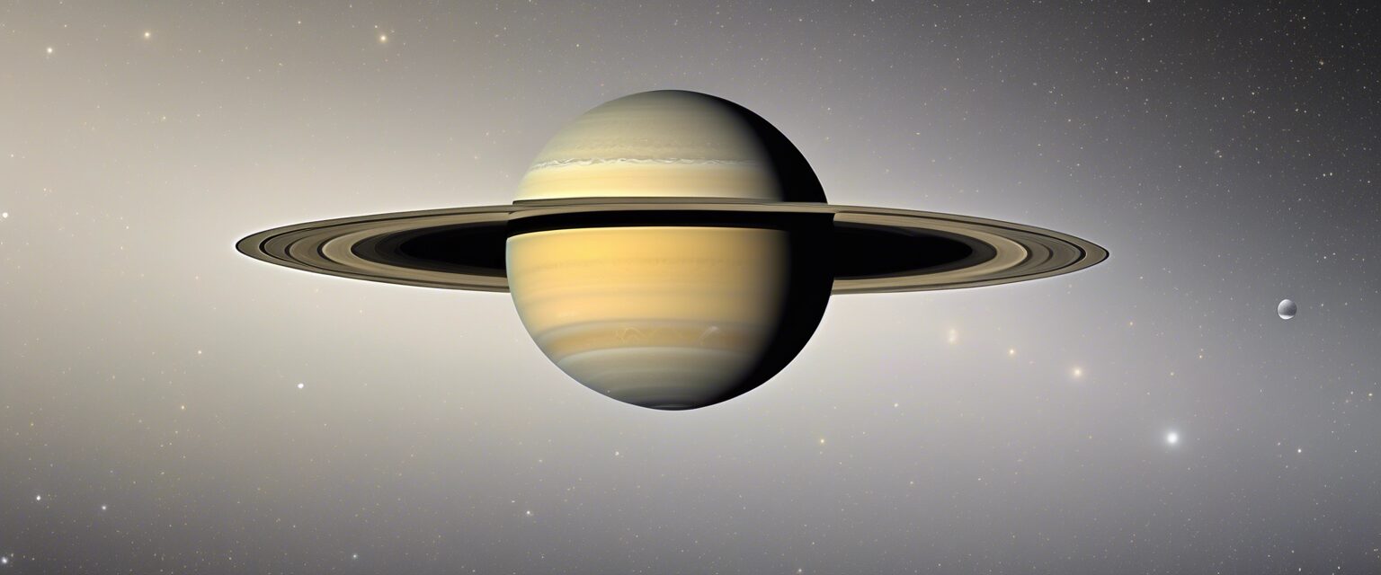  "Alineación Cósmica: Saturno y sus Lunas"

