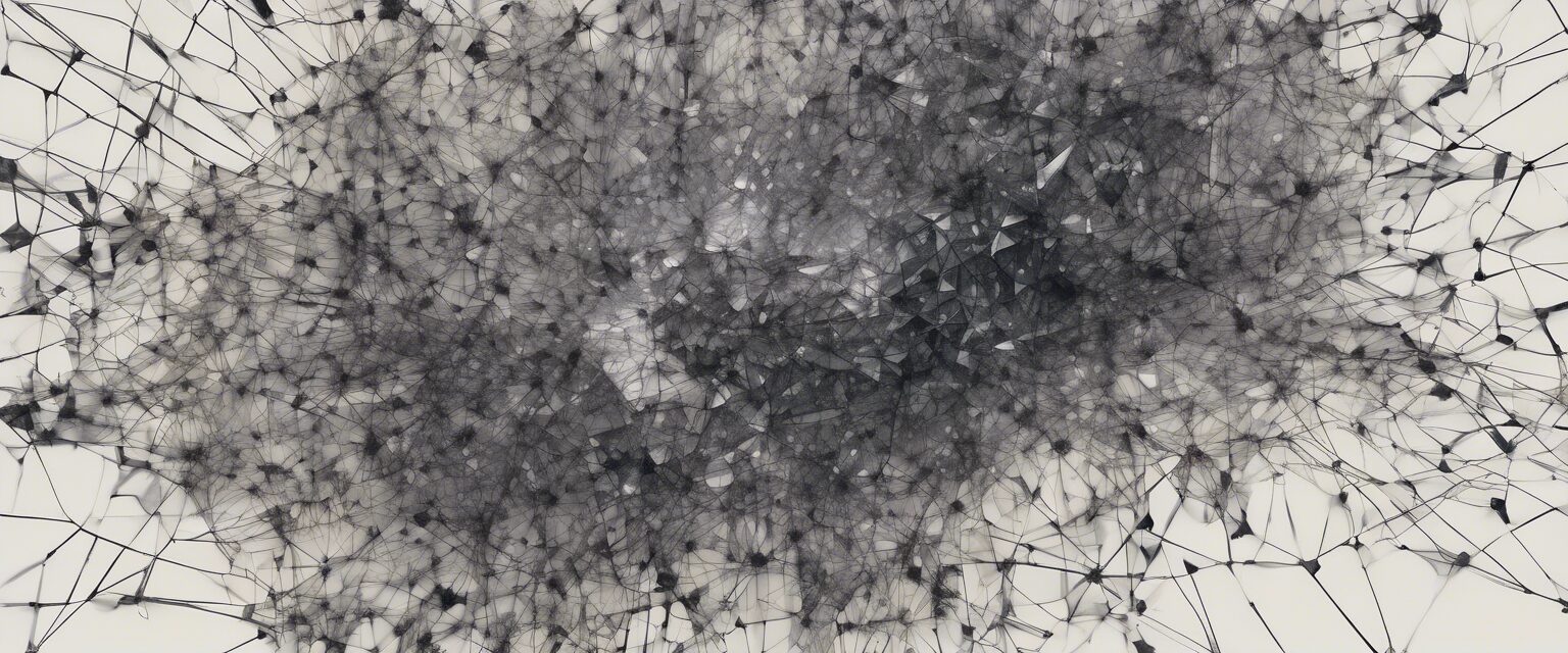  "Justicia Destrozada"
Indicaciones para la imagen: La imagen, inspirada en el big data, debe utilizar una amplia gama de información numérica para representar los incidentes de brutalidad policial y uso excesivo de la fuerza. Debe parecerse a una nebulosa o formación de nubes, compuesta por líneas interconectadas, como un gráfico en expansión o una molécula compleja. Visualizar los datos como moléculas cristalinas translúcidas, esparcidas, interconectadas y ramificadas erráticamente, representando la vasta escala y naturaleza sistémica del problema. Cada molécula representa un caso de abuso. Los diferentes colores representan los diversos aspectos demográficos del área: comunidades, antecedentes socioeconómicos, edades, entre otros. Los colores predominantes incluyen tonos de azul, que representan a la policía, simbolizando su constante presencia, destellos de rojo para los turbulentos enfrentamientos y actos de violencia, contrastados por un espacio negro que ilustra la carencia de justicia y responsabilidad. Aparecen ocasionalmente explosiones de chispas que insinúan momentos de protesta y resistencia pública. Toda la escena debería estar suavemente iluminada, con luz filtrándose desde los bordes, insinuando una esperanza siempre presente para el cambio y la reforma.

