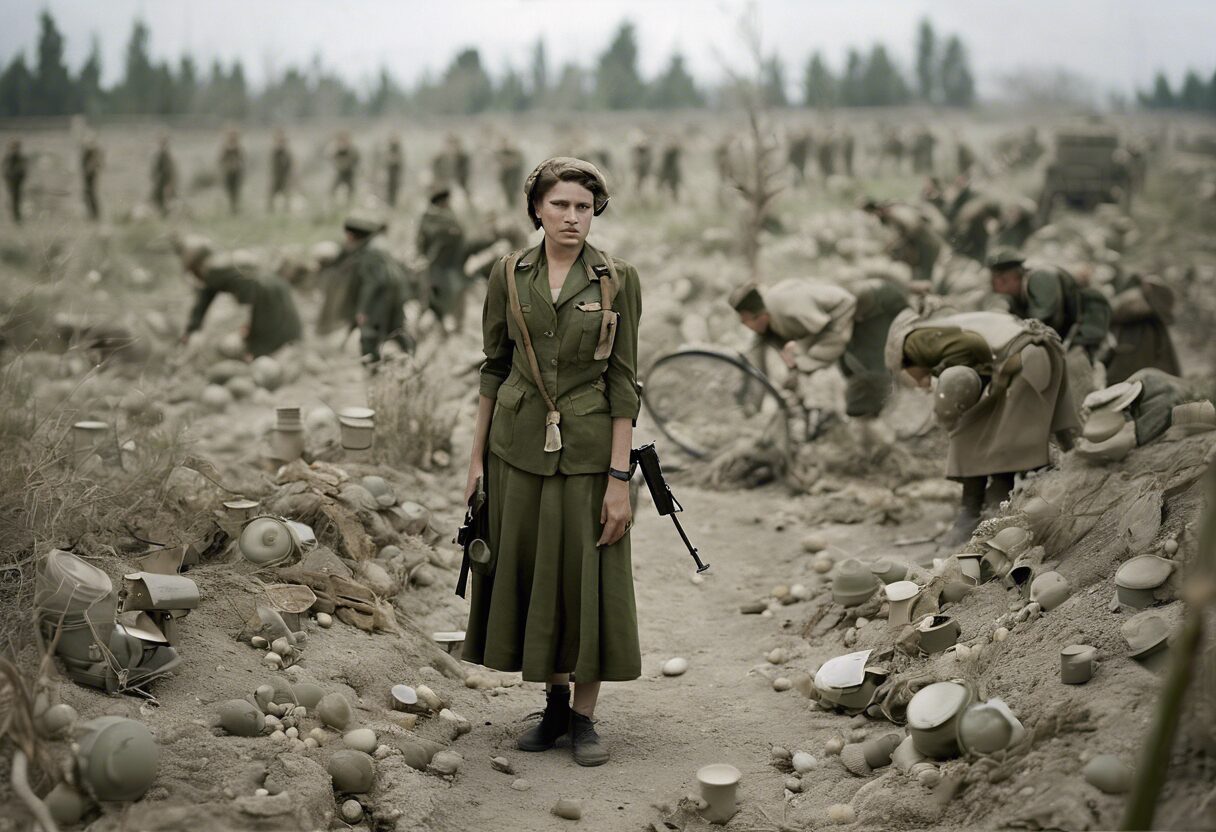  Mujeres entre tonos de guerra

