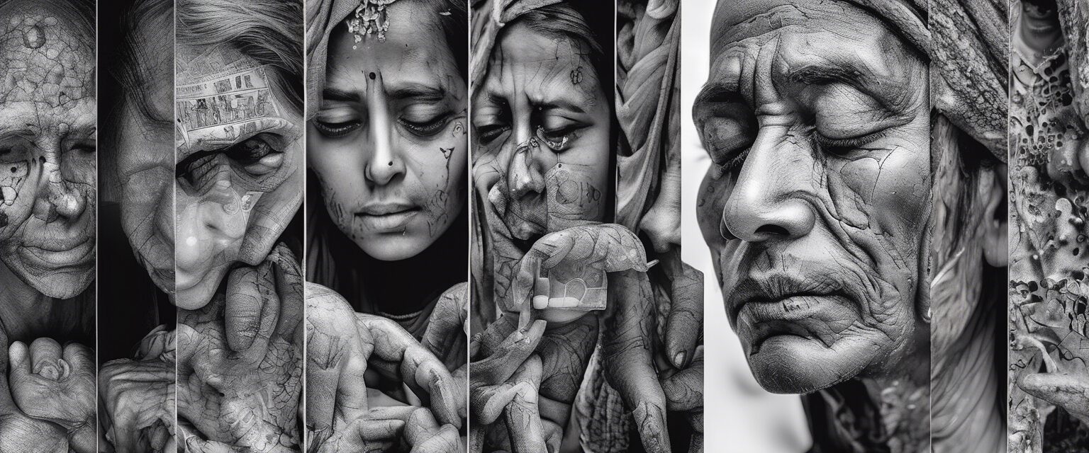  "Crudeza y Humanidad: Un Retrato Blanco y Negro"

