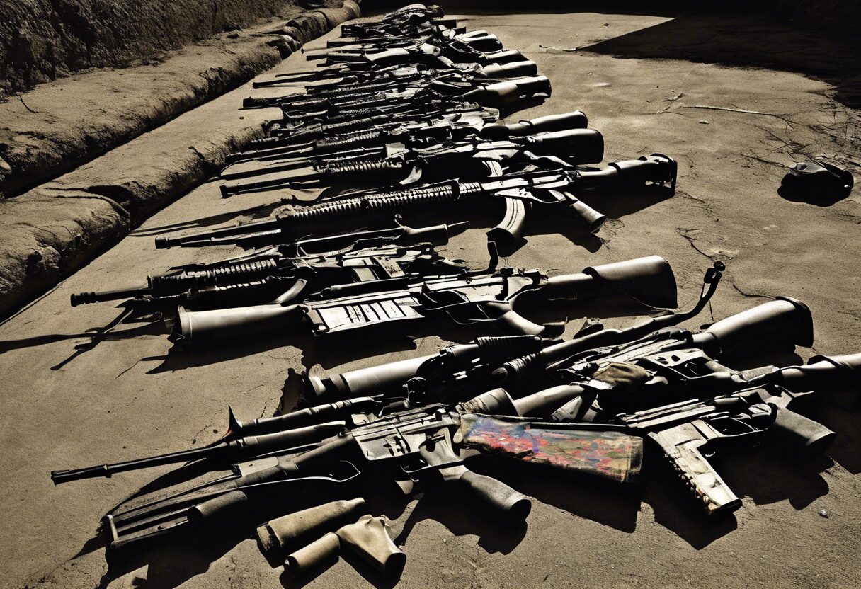  "Atardecer sobre armas desmobilizadas"

