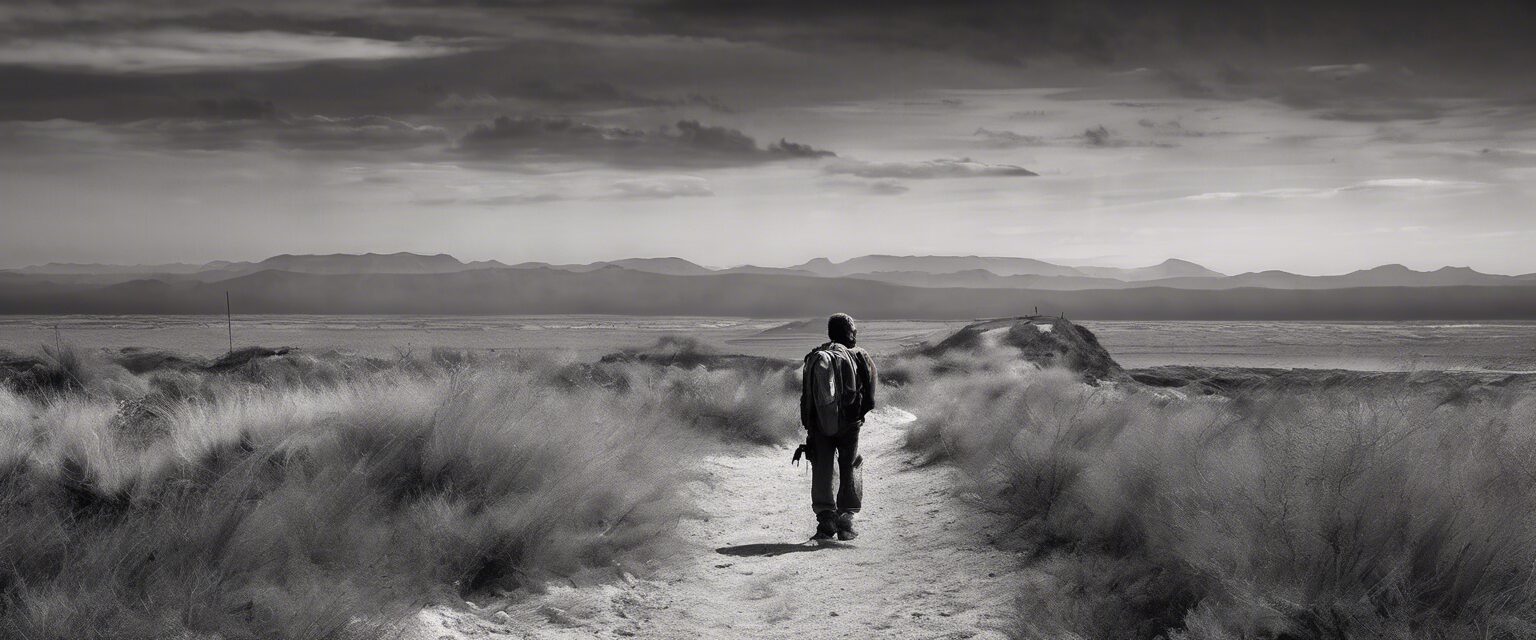  "La tenacidad de la migración: Un retrato en blanco y negro"

