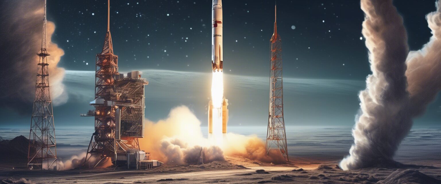  Carrera entre las Estrellas - Una representación de la carrera espacial de los años 60.

