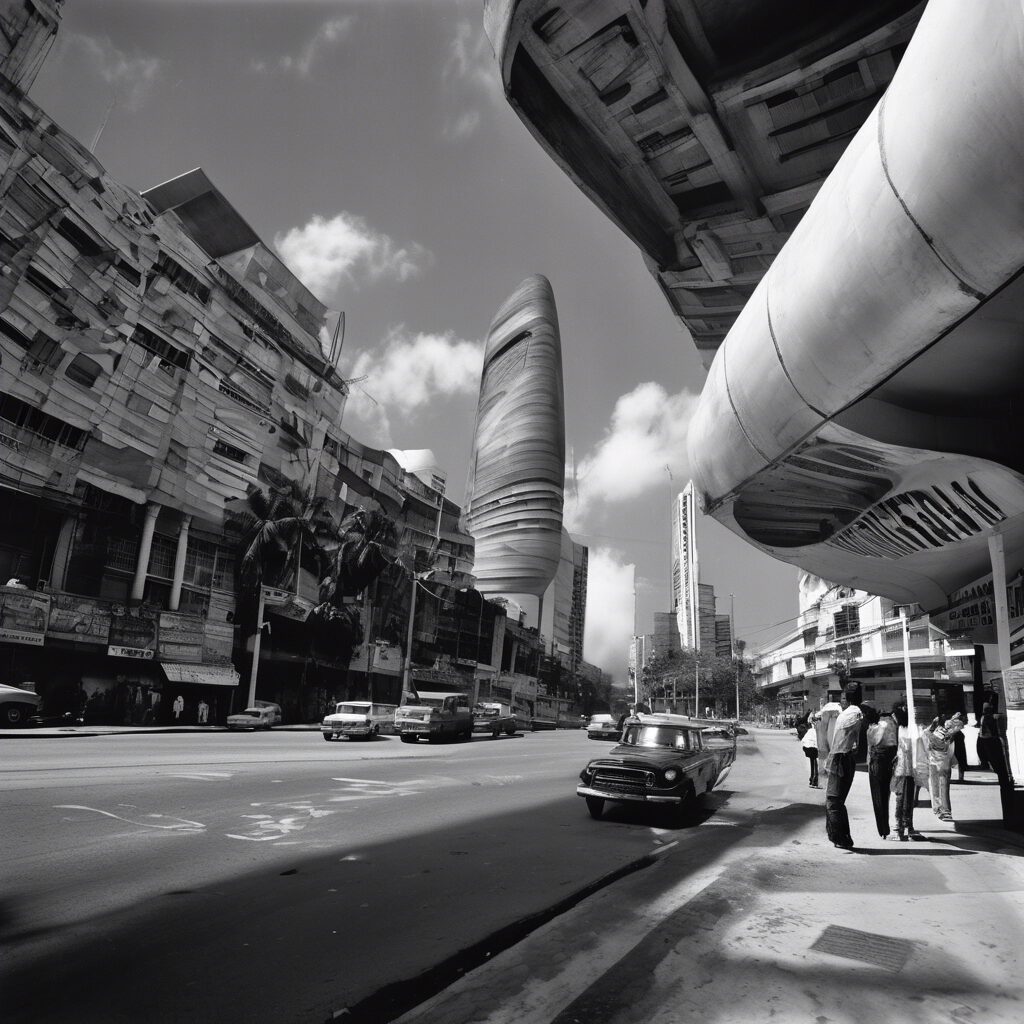  
"Futurismo Urbano Venezolano en Blanco y Negro"

