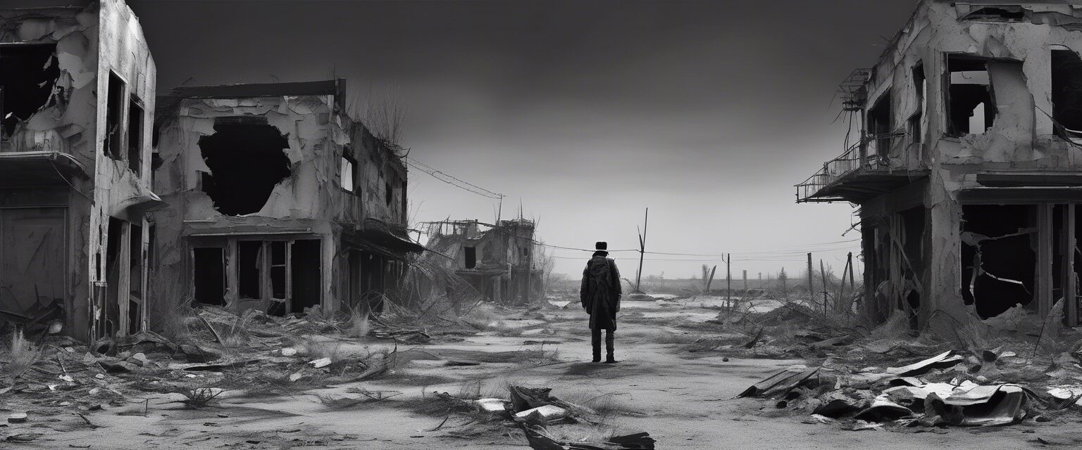  "Desolación y Esperanza: Un Retrato Postapocalíptico"

