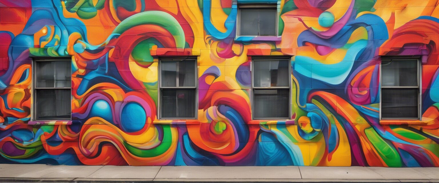  "La esencia de VAN: Un mural que desafía los límites entre caos y belleza".

