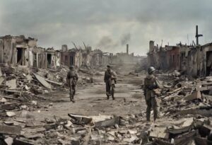  "Esperanza en la Desolación: Un Retrato de la Tercera Guerra Mundial"

