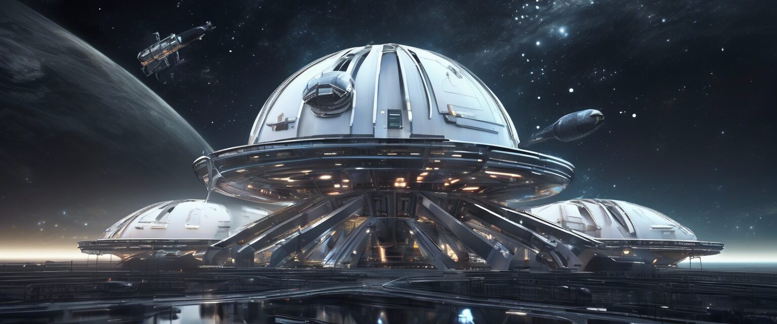  Futurista Estación Espacial: Hogar en la Inmensidad Cósmica

