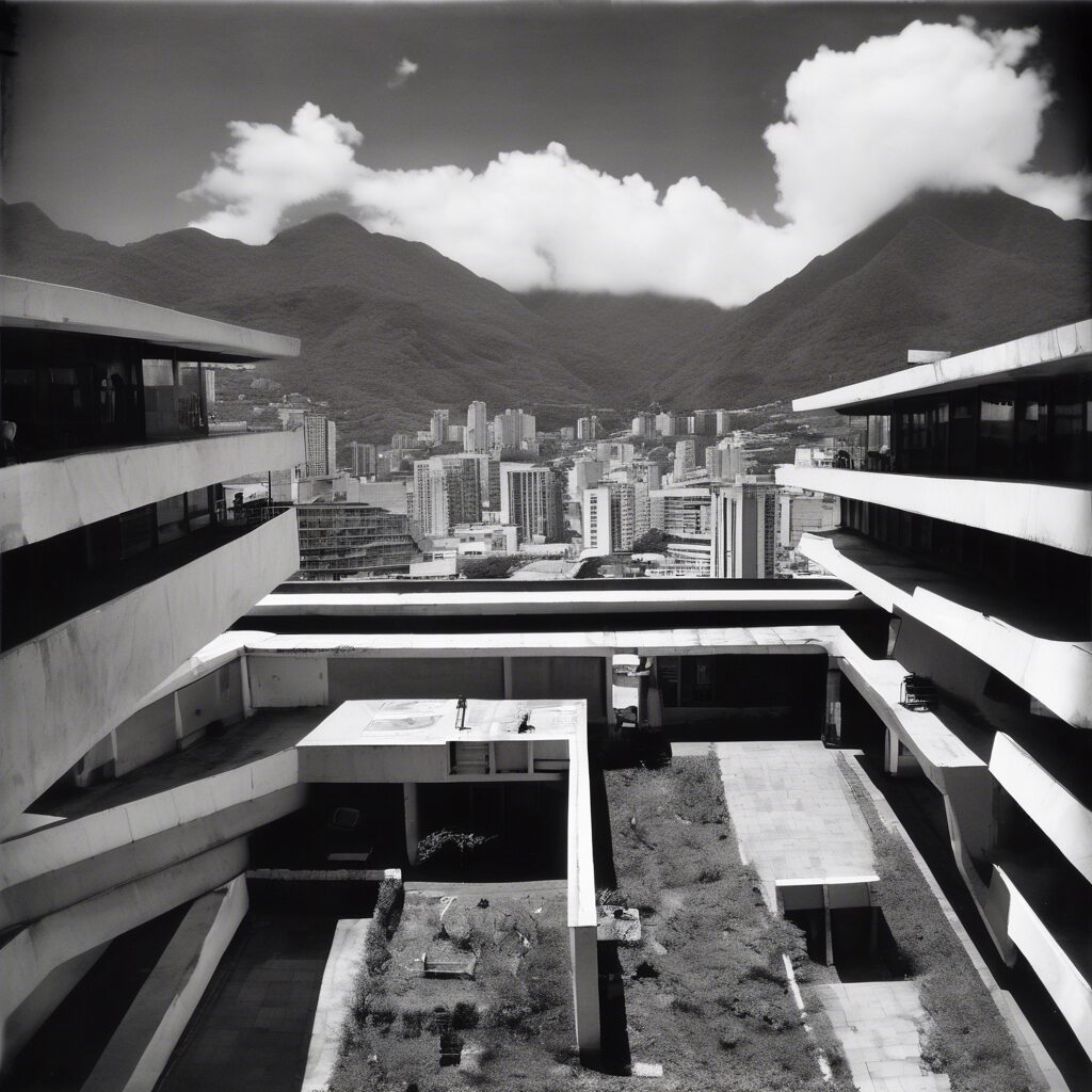  "Visiones Futuristas en Monocromo: La Esencia de Venezuela"

