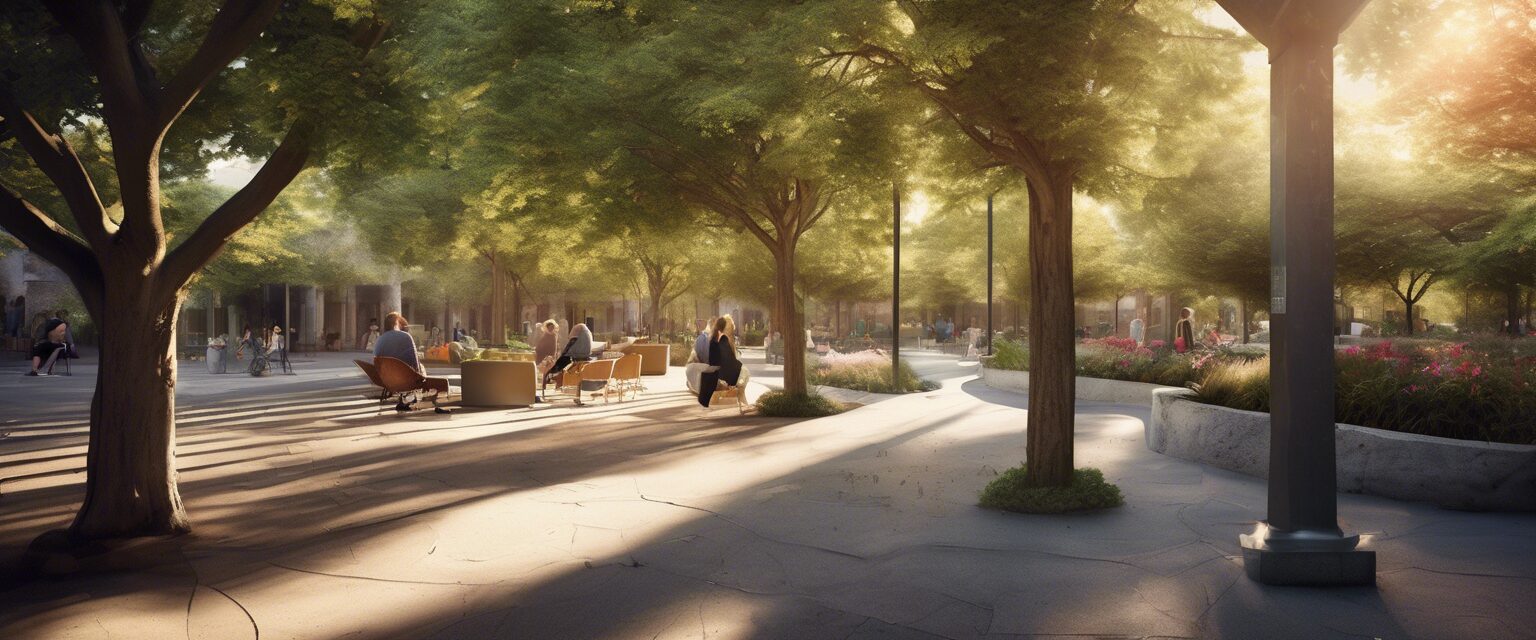  
"Luz entre hojas: el susurro de la ciudad"

