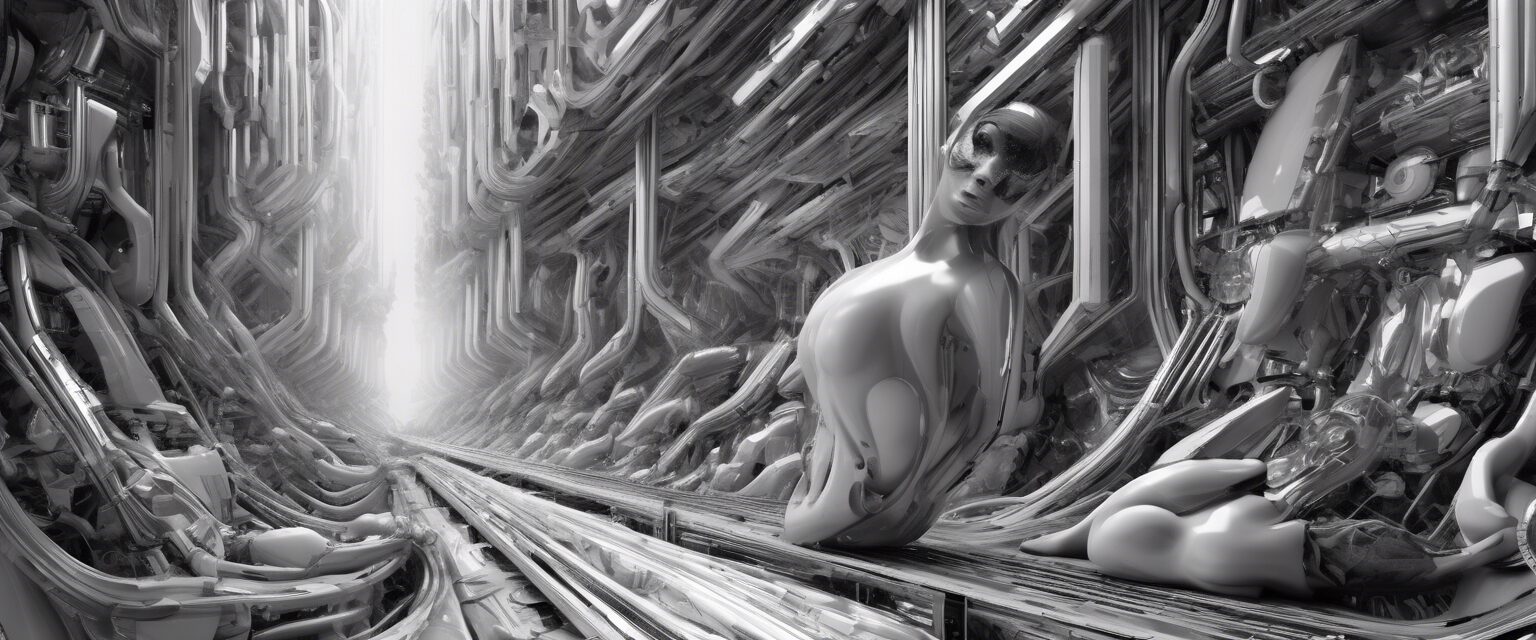  "Reflejos de la Posthumanidad: Fusión de Hombre y Máquina"

