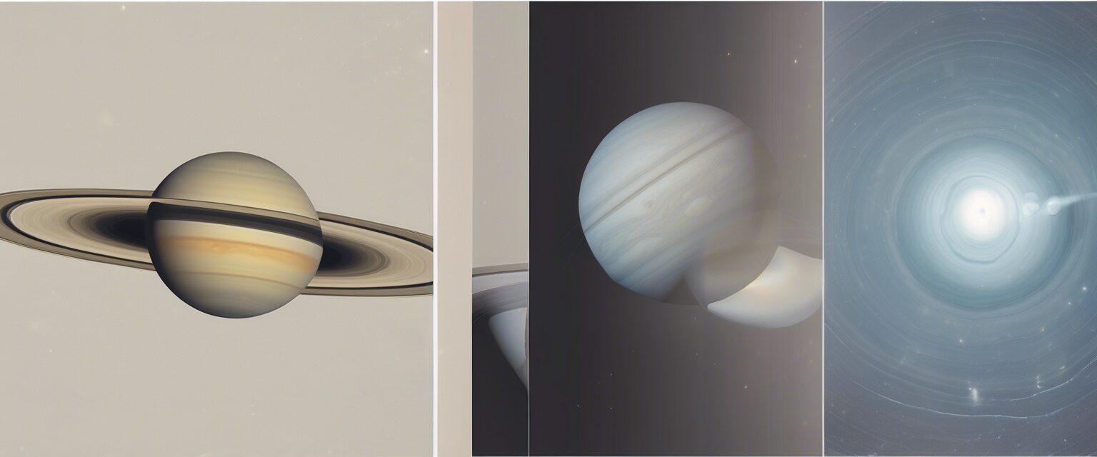  "Baile Celestial de Saturno en la Infinitud del Cosmos"

