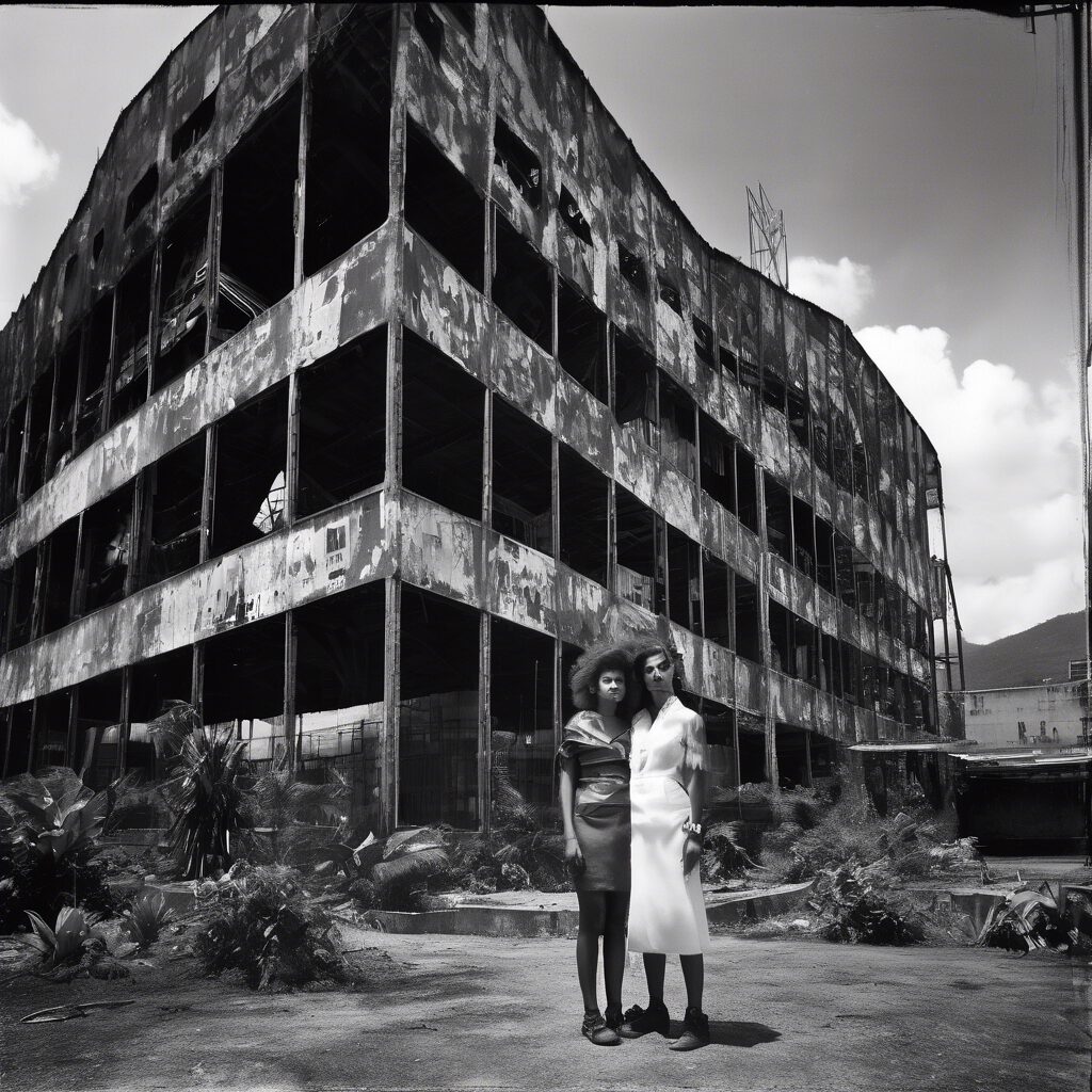  "Resiliencia Futurista: Un Retrato en Contrastes"

