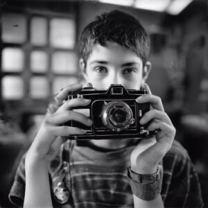  
"Venezuela Futurista Análoga: Retrato en Vidrio y Sombras"

