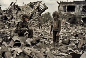  "Juegos entre Escombros: Los Niños y la Guerra"

