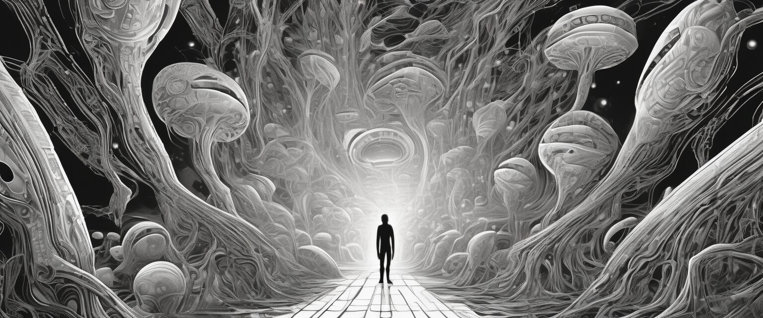  "Sombra Postextraterrestre: Un Estudio en Blanco y Negro"

