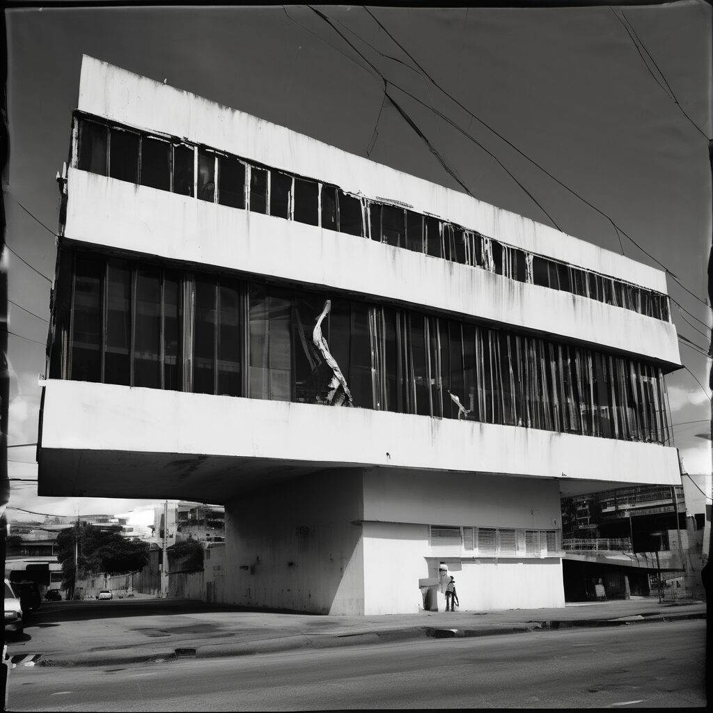  "El Estudio Fotográfico Futurista: Un Retrato en Contraste"

