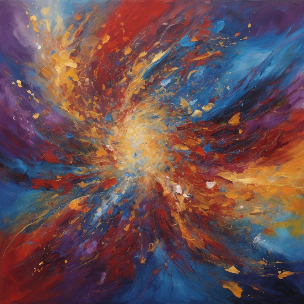  "Universos Espirituales: Un Baile de Color y Simbolismo"

