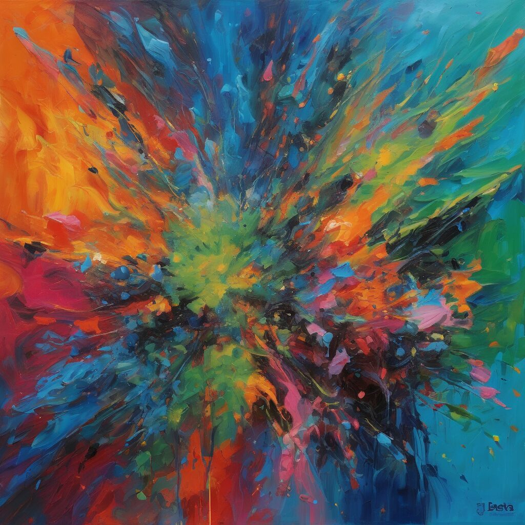  "Colorido Transhumanismo: Un Baile de Texturas"

